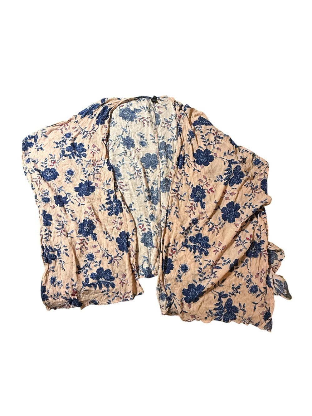 Lane Bryant Pink Floral Overpiece Kimono One Size Fits 14-28 Wrap